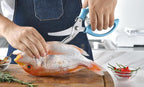 Heavy Duty Poultry Shears - Kitchen Scissors for Cutting Chicken, Poultry, Game, Meat - Chopping Vegetable - Spring Loaded - Blue