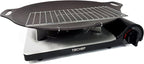 TECHEF - 14-inch Nonstick Round Griddle Grill Pan for Korean BBQ/Teppanyaki Pan, Tawa, Roti Pan/Induction Ready/Made in Korea (Griddle with Rack)