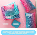 RYNGHIPY 6Pcs Gradient Glitter Comforter Sets for Teen Girls Full Size, Colorful Rainbow All-Season Coverlet Set, Ultra Soft Bedding Collections