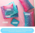 RYNGHIPY 6Pcs Gradient Glitter Bedding Set for Girls Twin Size, Colorful Rainbow All-Season Comforter Set, Ultra Soft Bedding Collections