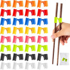 200 Pcs Reusable Chopsticks Helper Multicolor Plastic Practice Chopstick Trainer Hinges Connector Training Chinese Chop Non Slip Stick Helper for Adult Learner Beginner