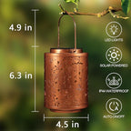 Solar Lanterns Garden Decor Birthday Gifts for Women Mon Grandma Metal Hanging Solar Lights Waterproof Outdoor Decoration for Outside LED Lanterns for Yard Patio Lawn (Cat)