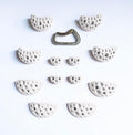 Moon Rock Climbing Holds Easy to Grab for Home Climbing Walls and Swing Sets. Positive in Cut Jugs Great for Kids. Dual Texture, Eco Friendly, Non-Toxic. 2X Stronger Recycled Material. (Bone White)