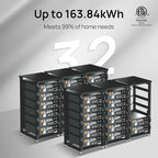 ECO-WORTHY Home Power Station Backup Power,10240Wh LiFePO4 Battery Support Communication、Bluetooth and WiFi,AC 5000W Inverter, 2Hr/5Hr Fast Charge,for Home Backup,Emergency,Solar System Components
