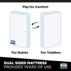 Delta Children Tribeca 4-in-1 Baby Convertible Crib + Simmons Kids Quiet Nights Crib and Toddler Mattress Made from Recycled Water Bottles/GREENGUARD Gold Certified [Bundle], Bianca White/Natural