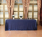 SquarePie Sequin Tablecloth Rectangular 90 x 132 Inch Navy Blue Bling Sparkly Table Linen for Wedding Party