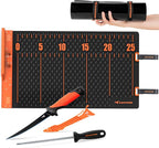 KastKing EZ Fillet Fish Fillet Mat, Non-Slip Fish Cutting Board | Anti-Slip Surface, 25" Integrated Ruler, Large Cutting Area, Easy to Clean, Roll-Up Storage, Fish Cleaning Board