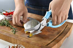 Heavy Duty Poultry Shears - Kitchen Scissors for Cutting Chicken, Poultry, Game, Meat - Chopping Vegetable - Spring Loaded - Blue