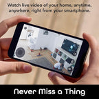Scope indoor 1080p HD Smart Auto-Tracking Security Camera, White, Motion Only