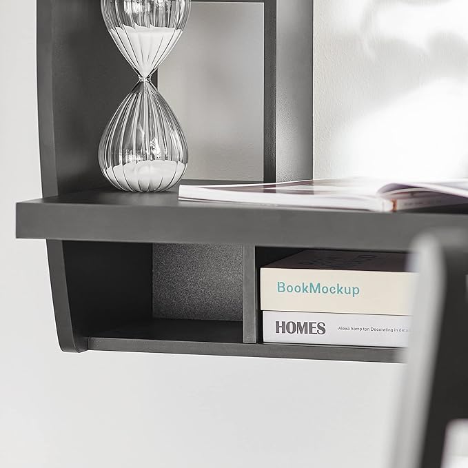 Haotian Home Office Table Desk Workstation Computer Desk with Storage Shelves, Trestle Desk, Black FWT18-SCH