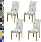 Dining Chair Covers, Stretch Seat Covers, Washable Furniture Protector | 4 Pack, Washable, Stretch Fit, Soft, Non Slip, Dining Chair Covers, Seat Protector, Furniture Cover,Easy Clean