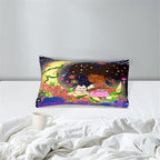 Black Girl Comforter Set Twin - 2Pcs Black Girl Twin Comforter Set for Girls, Twin Size Black Girls Bedding Set, Ultra Soft Breathable Starry Moon Prints Kids Comforter Set with 1 Pillowcase