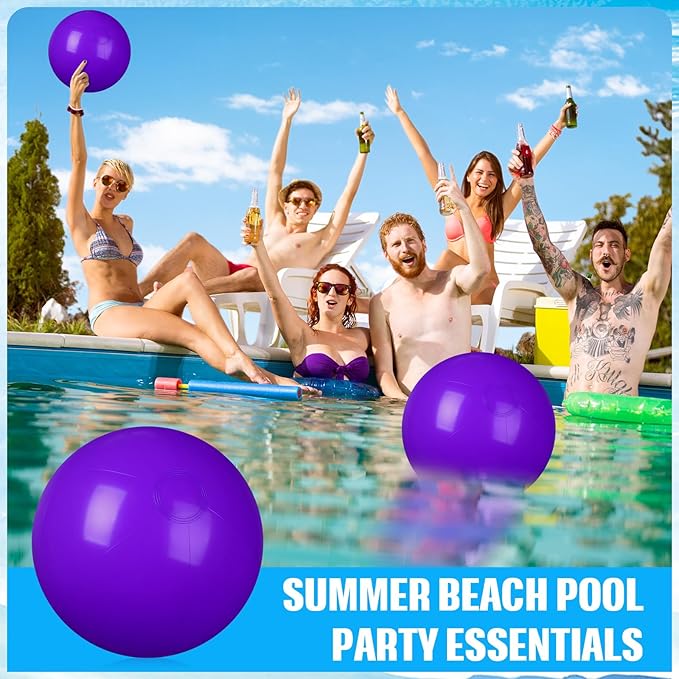2 Pcs Inflatable Beach Ball 8 inch Swimming Pool Balls Summer