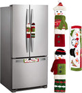 3 Piece Set Christmas Snowman Refrigerator Door Handle Covers Appliance Handle Covers Christmas Decorations Fits Standard Size Kitchen Refrigerator Microwave Oven Or Dishwasher
