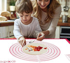 Pastry Dough Mat Silicone Baking Mats for Rolling Out Dough,Kneading Sheet,Silicone Sheet for Kitchen Counter red, 24 * 32in