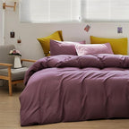 Purple Comforter Set King Grape Color Bedding Set 3 Pieces Solid Purple Comforter Set Hotel Quality Lightweight Women Comforter Set King Breathable Purple Bed Comforter Set King