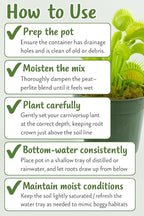 GARDENERA Sphagnum Moss Potting Mix for Carnivorous Plants, Moss and Perlite Blend for Potting Venus Fly Traps, Sarracenia, Pitcher Plants - 75% Sphagnum Moss + 25% Perlite - Made in USA - 4 Quart