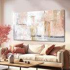 SOUGUAN Canvas wall Art Gold Wall Decor Bedroom Pink Pictures Wall Decoration Artwork Abstract Wall Art large Modern Painting Pictures for Living Room Home Kitchen Office (30x60, Pink)