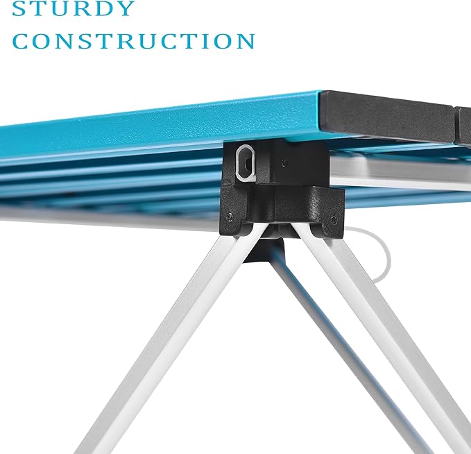 Grope Portable Camping Table,Aluminum Folding Beach Table (Deep Blue-S) | Portable & Easy to Carry, With Carry Bag for Camping, Prefect for Outdoor, Picnic, BBQ, Cooking, Festival, Beach, Home Use