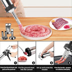 Professional Beef Jerky Gun Kits Stainless Steel Jerky Maker - Jerky Maker Jerky Cannon Meat Gun Stainless Steel Jerky Gun Large Capacity Jerky Making Kit