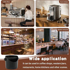 Espresso Knock Box 4.3 Inch, Compact Coffee Grounds Bin with Removable Knock Bar and Non-Slip Base, Splash-Proof for Most Espresso Machines for Home, Cafes, Restaurants