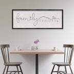 LuZhiQiang Family is Everything Sign Wall Decor 40"x15" Warm Home Sign Wall Art for Entryway Large Hanging Wood Framed (Black)
