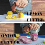Onion Slicer Holder, Onion | Tomato | Potato | Apple | Egg Holder for Slicing, Vegetables | Fruits Slicer Holder, Meat |Beef Chopper, Multi-Purpose Kitchen Accessory, 2 Pack