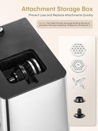 FOHERE Electric Meat Grinder for Home Use 3200W Max Heavy duty | meat mincer with 2 blades, 3 grinding plates, 3 sausage stuffer tubes and Kubbe kit