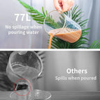 77L Glass Measuring Cup, [Insulated handle, V-Shaped Spout], High Borosilicate Glass Measuring Cup for Kitchen or Restaurant, Easy To Read, 1000 ML (1 Liter, 4 Cup)