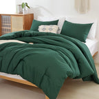 ROSGONIA Twin Comforter Set for College Girls Boys Dark Emerald Green, 1 Comforter 1 Pillowcase,Soft Dorm Bedding All Season Kids Comforter Sets