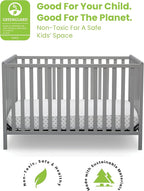 Delta Children Heartland 4-in-1 Convertible Crib - Greenguard Gold Certified, Grey