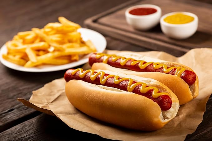 Hi Mountain Hot Dog & Brat Sausage Casings | 24 mm, Edible, Clear | Collagen sausage casings for hot dogs, bratwurst, Polish & Italian sausage. Makes up to 30 lbs