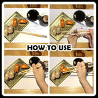 LYART 7 Pairs Reusable Training Chopsticks Beginners for Kids Adults Learners, Japanese Wooden Chopsticks Trainers Helpers Set, Dishwasher Safe, L8.86Inch (5.Simplicity print)