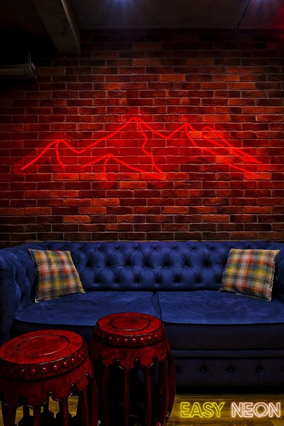 LED Decorative Lights USB Mountains Sunrise Sunset Led Neon Signs Home Decoration Wall Art Holiday Gift Brightness Adjustable 16.5''x9.5''