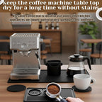 9 Pcs Espresso Knock Box Kit 23.6" x 15.8" Large Silicone Coffee Mat Espresso Tamping Mat with Coffee Station Organizer Removable Rod Coasters Under Machine Accessories Set for Home Barista