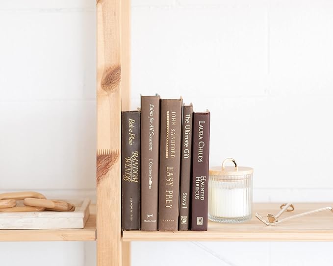 Colored Real Decorative Book Set - Decor Books for Book Shelf Decor, Home Decor for Shelves & Bookcases - Perfect for Book Decor, Decorative Books for Home Decor, & Books for Decor (Orange)