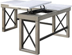 NicBex Kimberly-DW-00030-LWJ Home Office Desks, 67"x55"x30", Oak