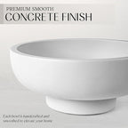 Large Decorative Bowl for Home Decor – Concrete Fruit Bowl for Kitchen Counter | Key Bowl for Entryway Table | Pedestal Bowl for Modern Decor | Coffee Table Centerpiece