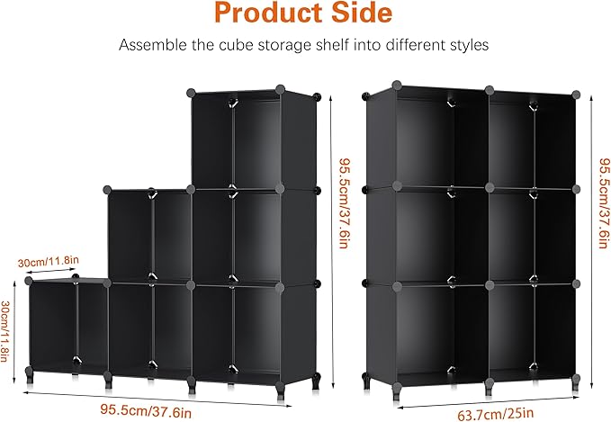 HOMIDEC 6-Cube Storage Organizer, Closet Organizer Storage Cabinet Shelf Bookcase Bookshelf,Storage Cubes Organizer Cabinet for Kids,Closet, Bedroom,Bathroom