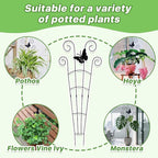 4 Pack 30 Inch Taller Plant Trellis for Potted Climbing Plants Indoor, Expandable Metal Garden Trellis for Climbing Plants, Flowers, Vine, Ivy - Sturdy Houseplant Support with Ties