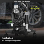 Sun Joe Electric Pressure Washer w/Wheels & 3 Quick-Connect Nozzles, 2200 PSI (PWMA Certified), 1.1 GPM, 14.9-Amp Motor - Heavy-Duty Cleaning Machine for Patios, Decks, Sidewalks & Cars, SPX3000-QW2