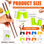 500 Pcs Reusable Chopsticks Helper Multicolor Plastic Practice Chopstick Trainer Hinges Connector Training Chinese Chop Non Slip Stick Helper for Adult Learner Beginner