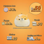 Stuffed Animal Storage Bean Bag Chair Cover for Kids Yellow Dog Shiba Inu Bean Bag Chair for Girls Large Size Toy Organizer Cover Only Without Filling