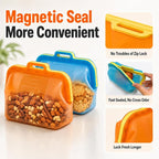 Magnetic Seal Reusable Silicone Food Storage Bag, 68 oz, NUZEAK | Magnetic Fast Seal, Stand-Up Freezer Bag for Food, Fruit, Snacks, Sandwiches and Meal Prep, Dishwasher Safe, 1 Pack