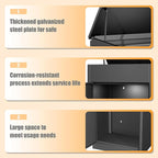 Package Delivery Boxes for Outside,Enlarged Porch Box for Packages with Coded Lock,Large Space,Waterproof,Cold-Rolled Steel Package Lock Box (19.7”x16.1”x33.5”)