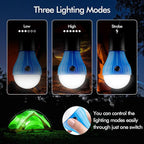 FLY2SKY Tent Lamp 5 Packs Portable Tent Light Clip Hook Hurricane Emergency Lights LED Camping Light Bulb Camping Tent Lantern Equipment for Camping Hiking Backpacking Fishing Outage | Battery Powered LED Tent Lights Bulbs Outdoor Camping Essentials fo...