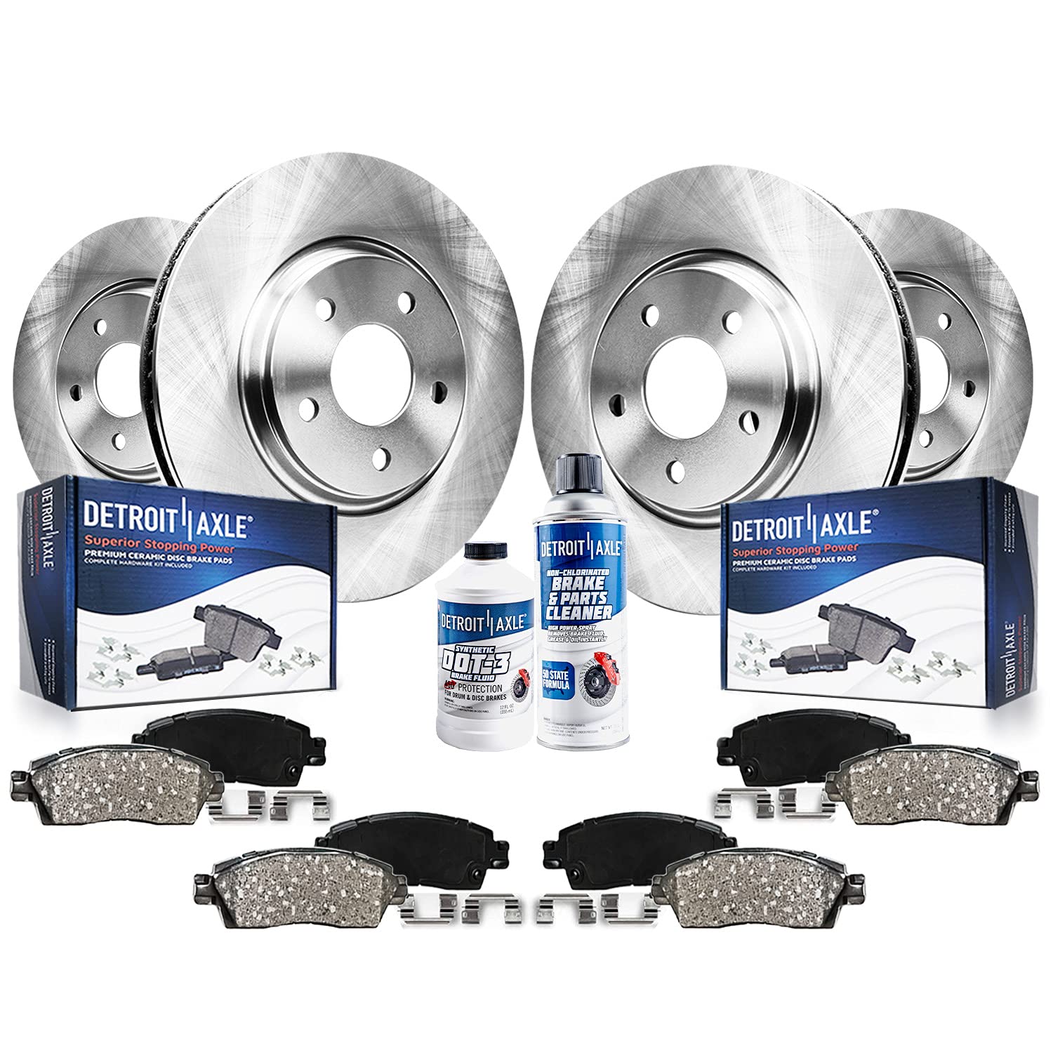 Detroit Axle - Brake Kit for Chrysler 300 Dodge Charger Challenger Magnum Disc Brake Rotors Ceramic Brakes Pads Replacement : 13