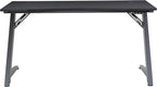 OSP Home Furnishings Beta Battlestation Gaming Desk with Bluetooth RGB LED Lights, Matte Black