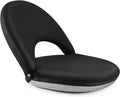Nnewvante Floor Chair 42-position Adjustable Floor Seating for Kids Adults with Back Support Folding Floor Seat Cushioned Recliner Meditation Washable Chaise Lounges, Black