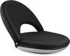 Nnewvante Floor Chair 42-position Adjustable Floor Seating for Kids Adults with Back Support Folding Floor Seat Cushioned Recliner Meditation Washable Chaise Lounges, Black